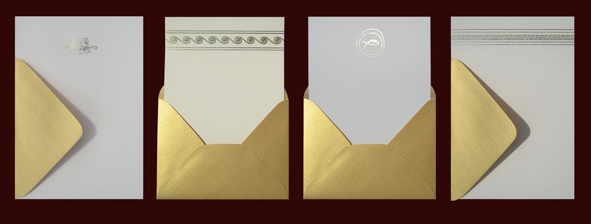 Koperty A5 | 3 koperty i 3 kartki z tłoczeniem